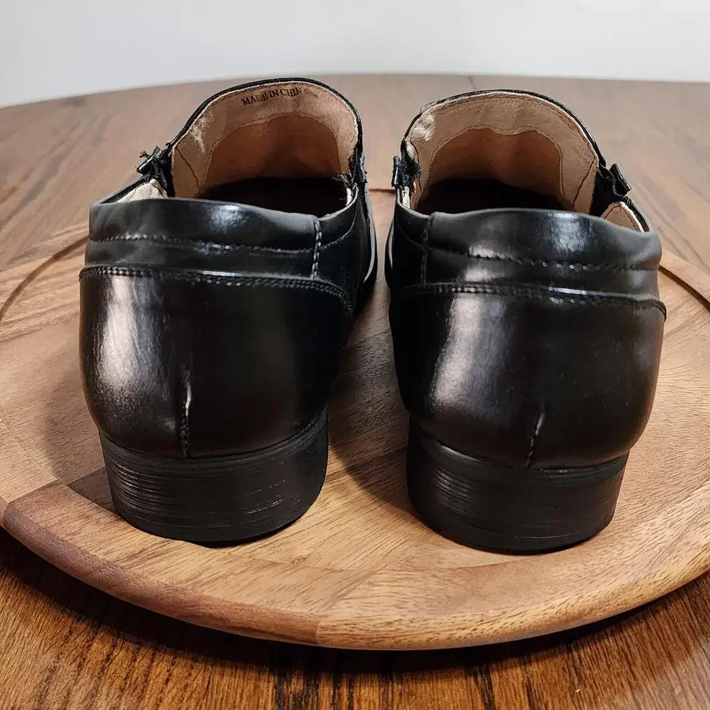 Majestic Collection Dress Shoes Mens Size 10 Black Synthetic Slip On Square Toe